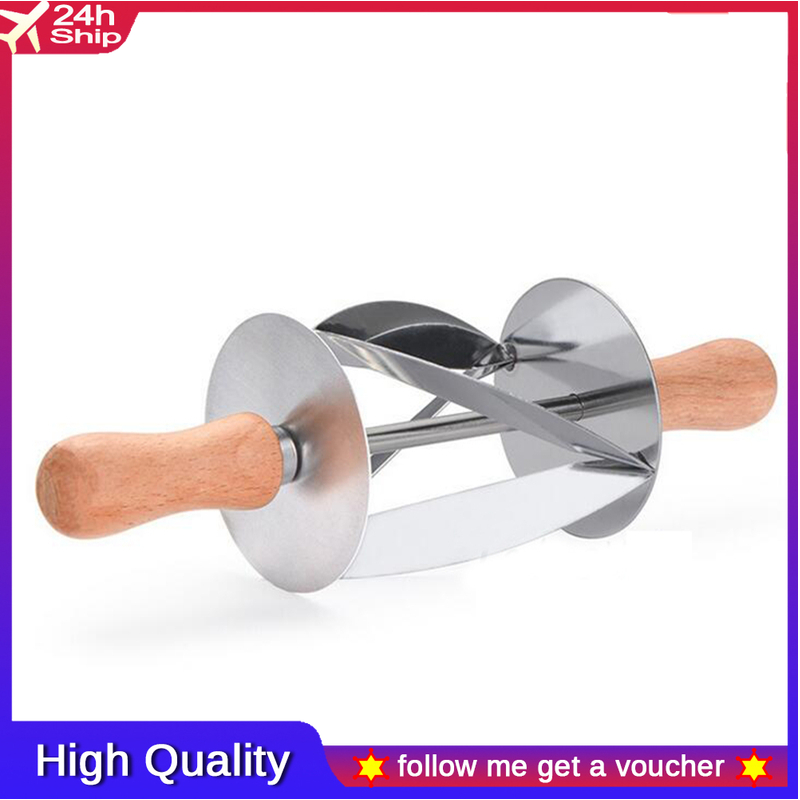 Kitchen Baking Stainless Steel Rolling Dough Cutter For Making ...
