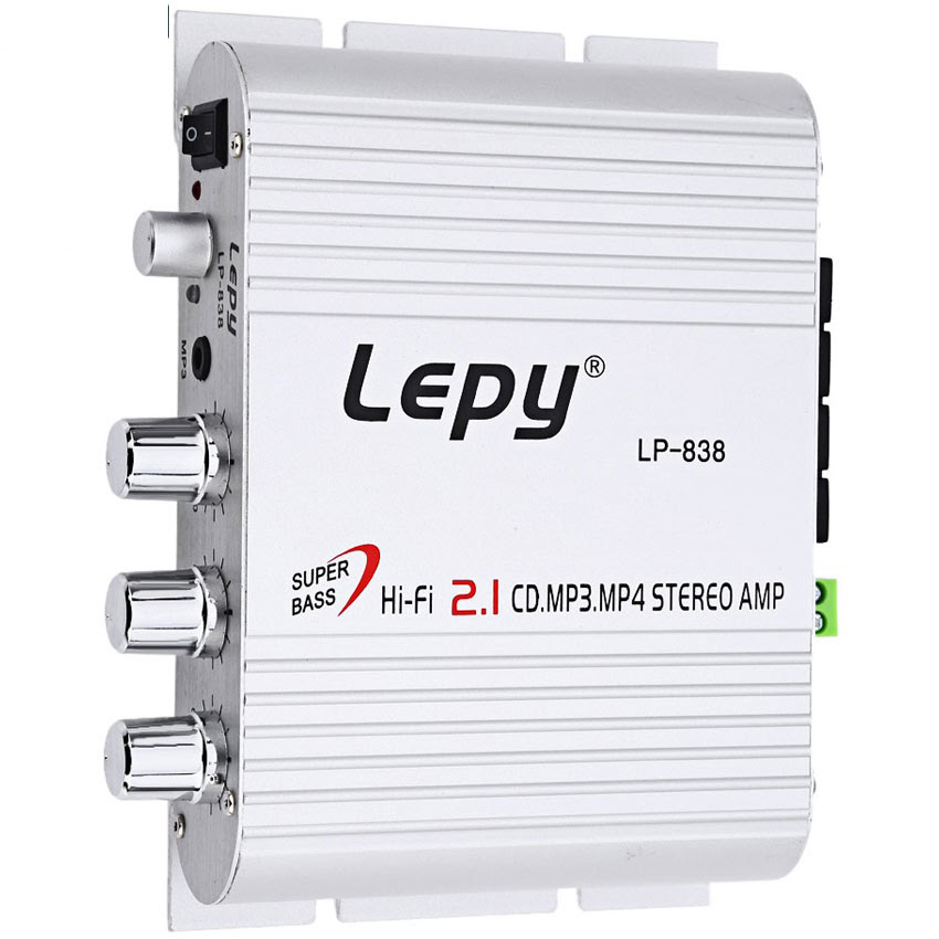 amly mini lepy 838 amply lepy 838 - CHƯA KÈM NGUỒN (độ xe máy,xe tải ...)