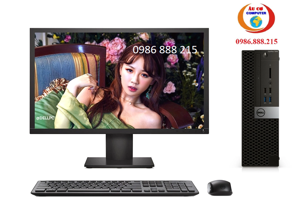 Bộ Máy Tính Đồng Bộ Dell 🎁Âu Cơ Store🎁 Case PC - Đồng Bộ Dell - Dell Optiplex 7040, CPU Core i7 6700/8Gb/SSD 240G ,  Dell 22 Wide led -  Bảo hành 12T