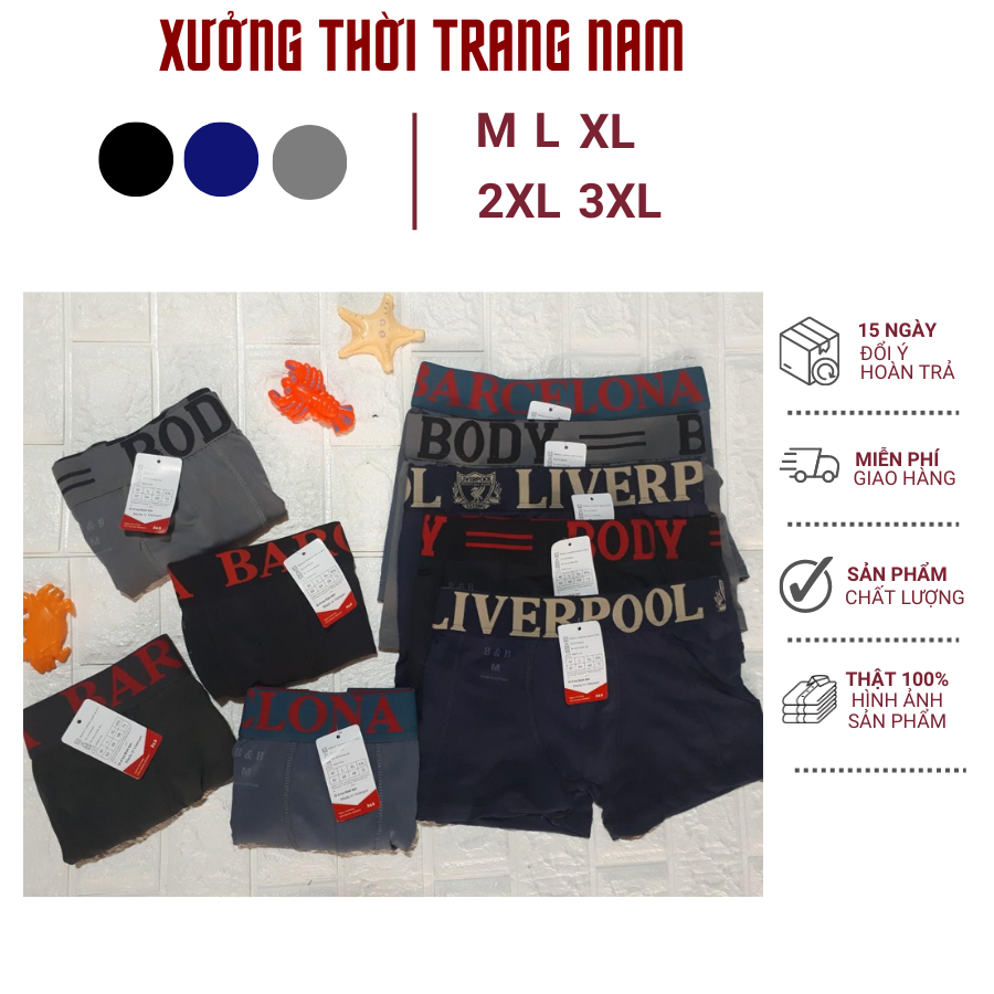 SET 5 QUẦN SỊP ĐÙI NAM THUN LANH