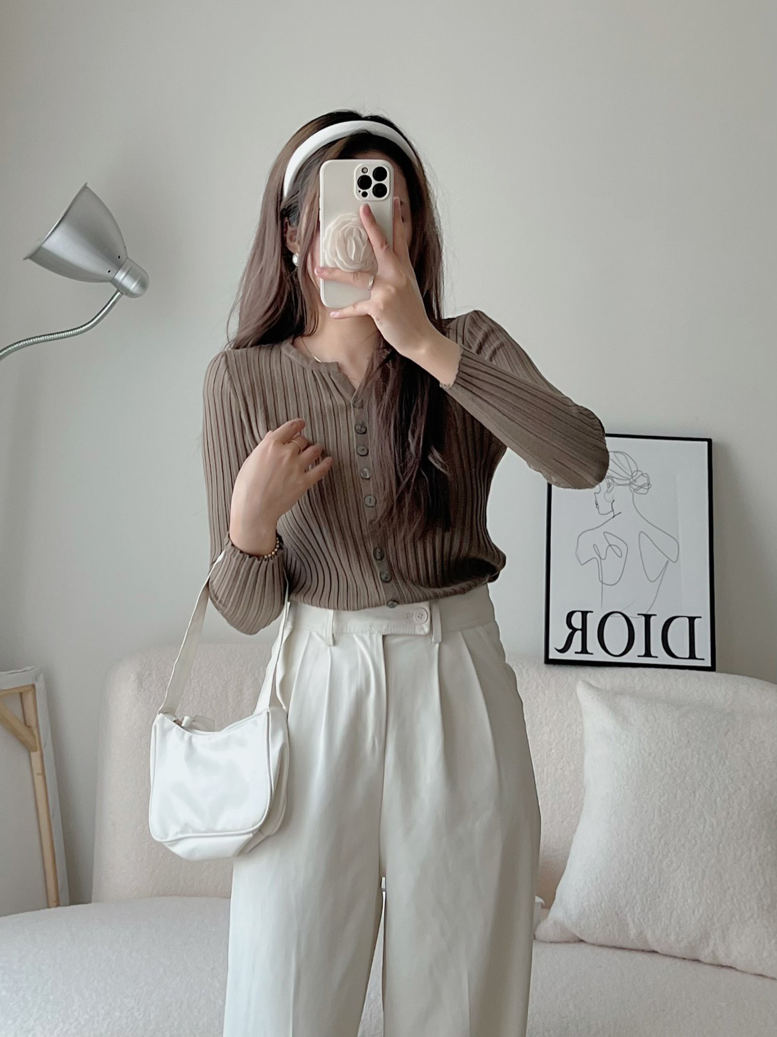 Áo len nữ cài cúc kiểu len tăm siêu co giãn, chất len mềm mịn