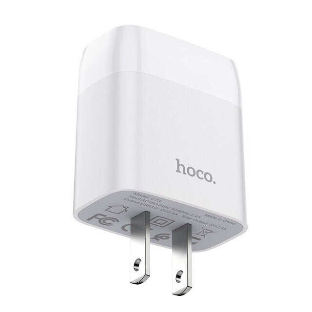 Cốc sạc 2 cổng và Bộ cốc cáp sạc Hoco C73 Glorious 2.4A - chân Lightning / Micro-USB / Type-C
