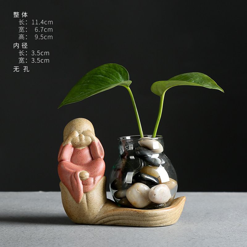 Chậu Thủy Tinh Chú Tiểu 4 Không