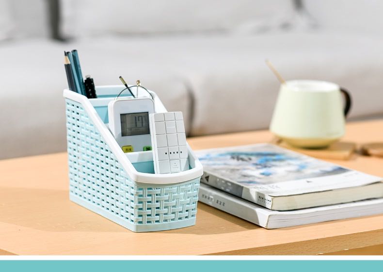 Giá nhựa 4 nấc để đồ dùng cá nhân trong văn phòng,  hộp đựng đồ cá nhân: bút, thước kẻ, dập gim, giá để điều khiển dùng trong gia đình, khay đựng đồ tiện lợi đa năng có nhiều ngăn, hộp đựng đồ để bàn làm việc