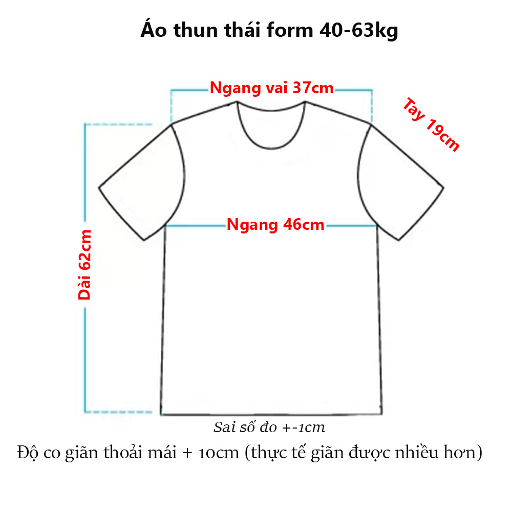 Áo thun thái 779 thun dày mịn in chữ
