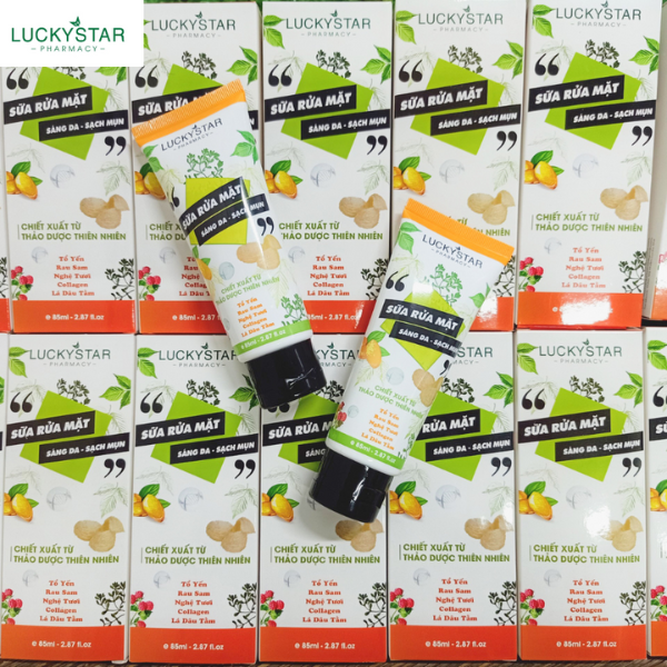 Sữa Rửa Mặt Thảo Dược Lucky Star Tuýp 85ml