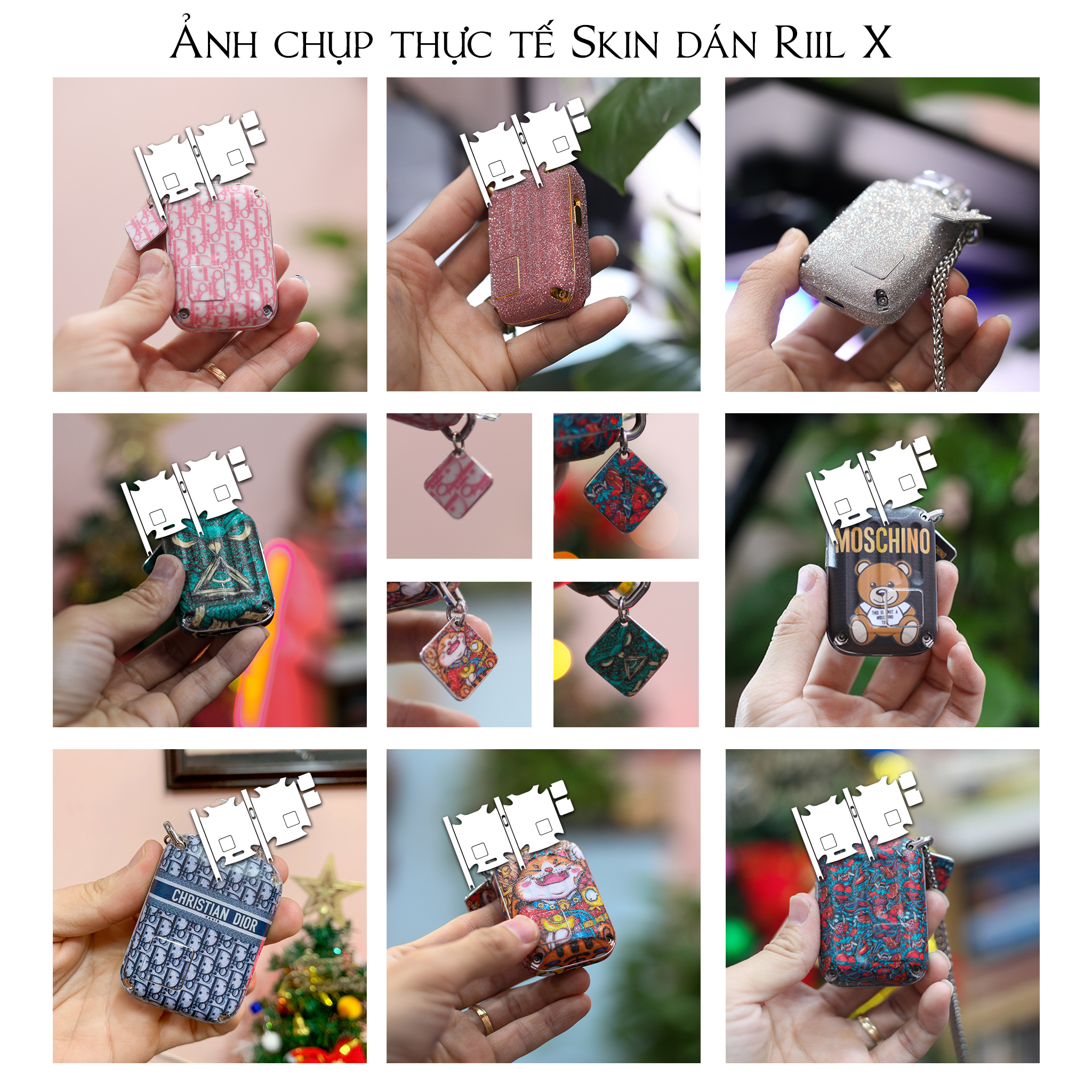 Miếng dán skin cho Riil X mẫu Polygon (decal dễ dán, đã cắt sẵn)