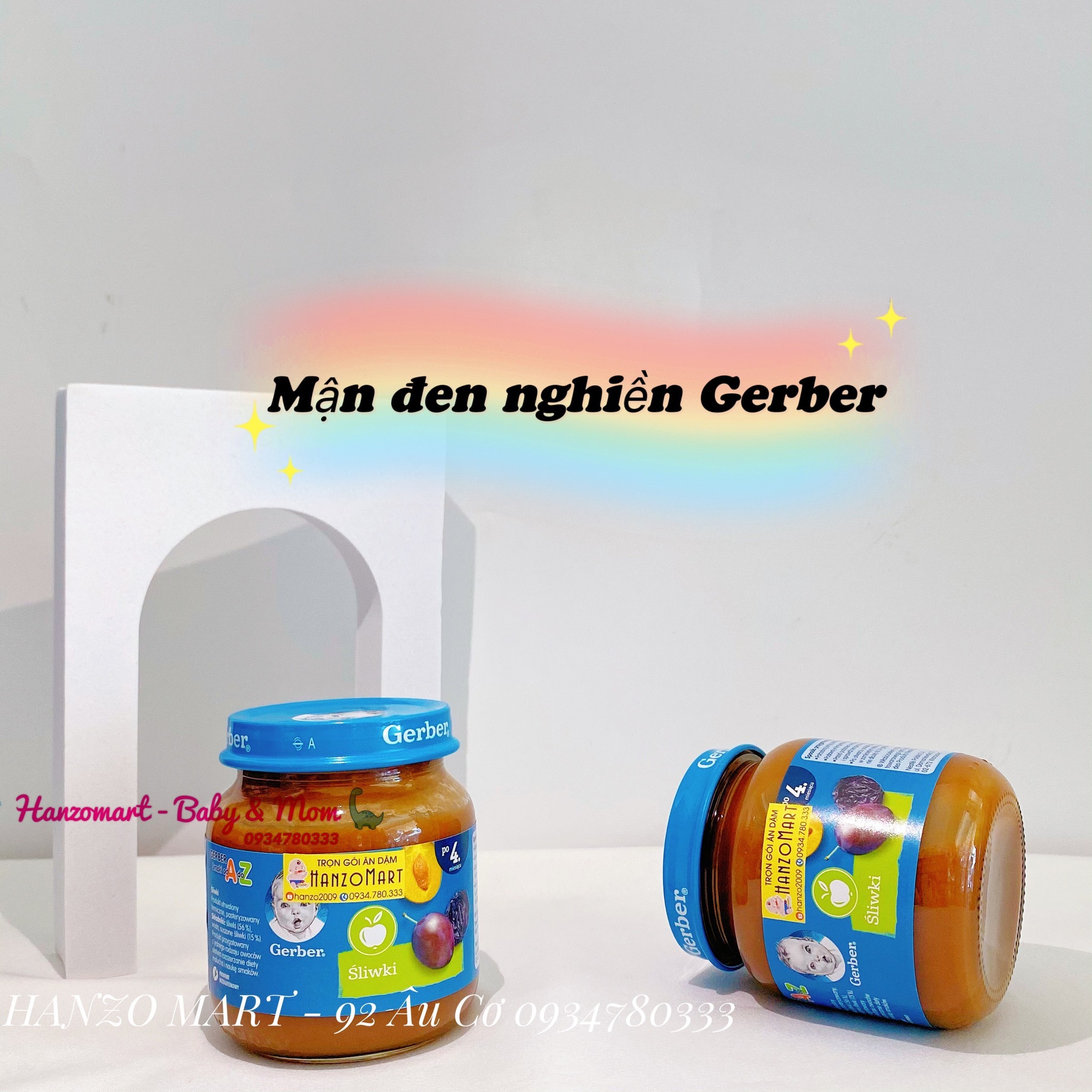Mận Đen Nghiền Gerber Nga Trị Táo Bón Cho Bé