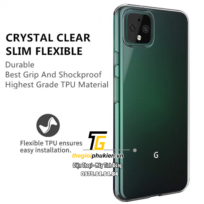 Ốp lưng silicon dẻo trong suốt Google Pixel 4XL