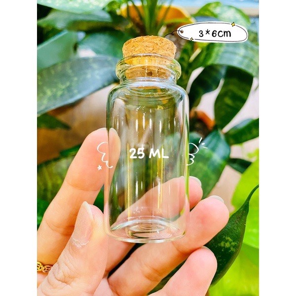 【SET 10】Lọ thuỷ tinh nút bần cao cấp đường kính 3cm【10ml,15ml,20ml,25ml,30ml,40ml,50ml,60ml】