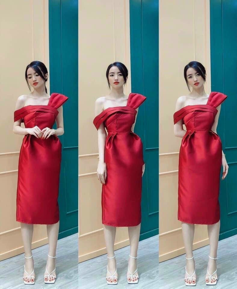 [HCM]đầm trễ vai xiêu xinh