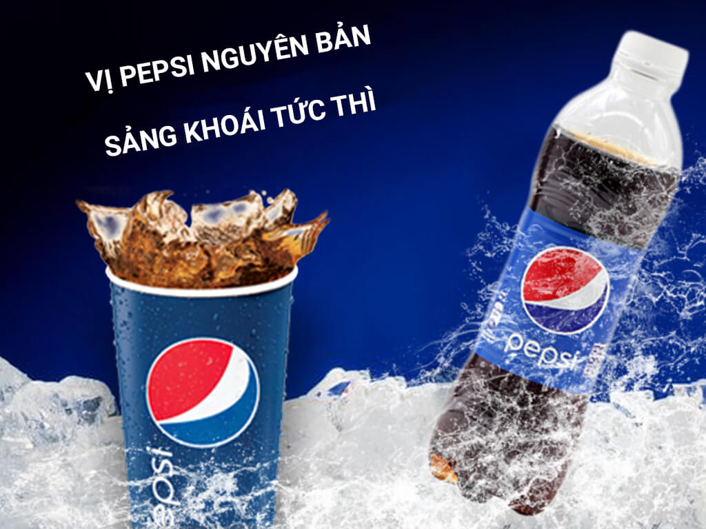 Thùng 24 Chai Nước Ngọt Giải Khát Pepsi Có Gas 390ml/Chai