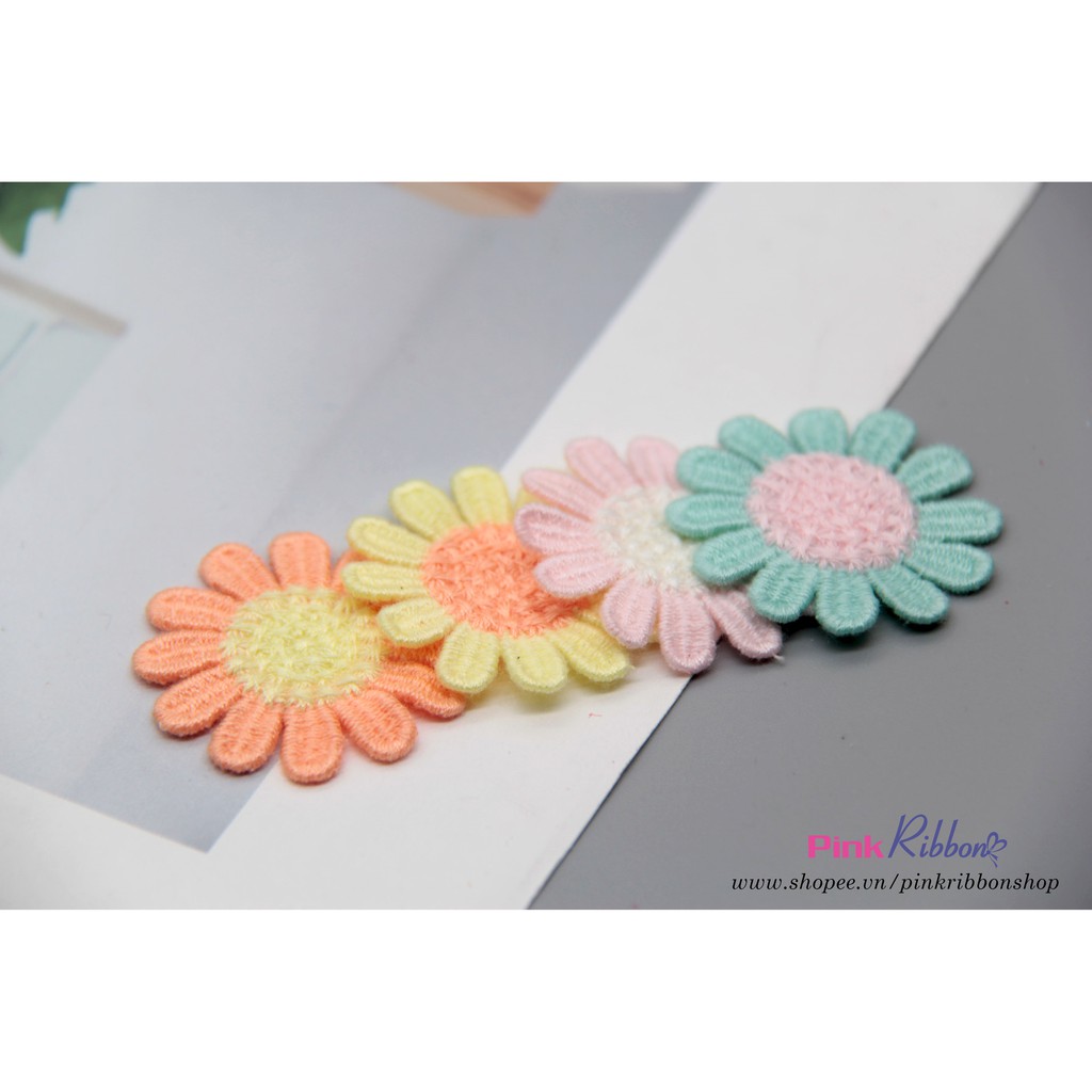 Set 5 cánh - Hoa len hướng dương 4cm