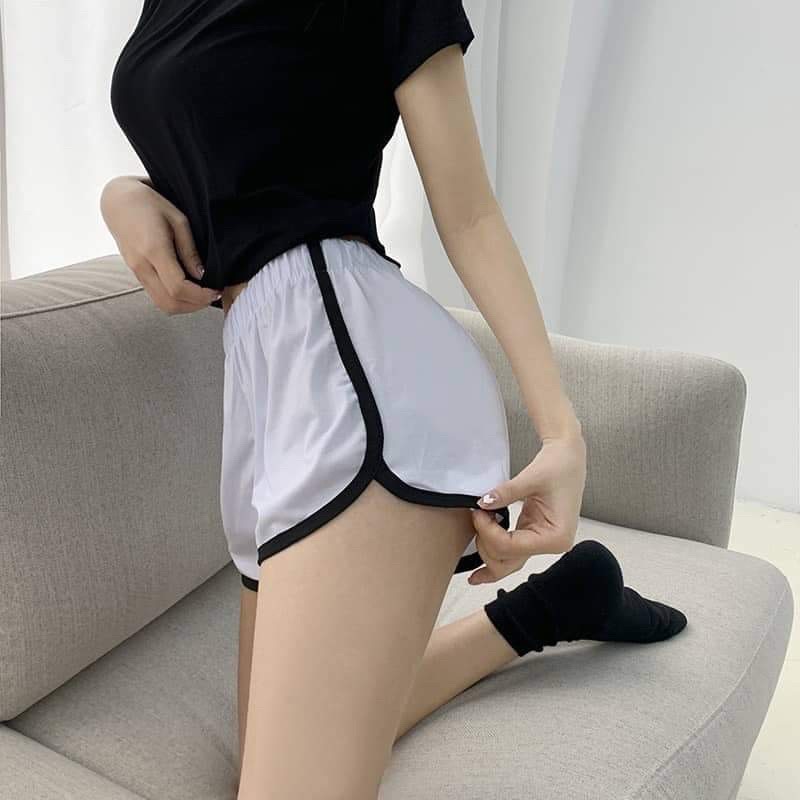 Quần Đùi Ngắn Nữ Phối Viền Cotton