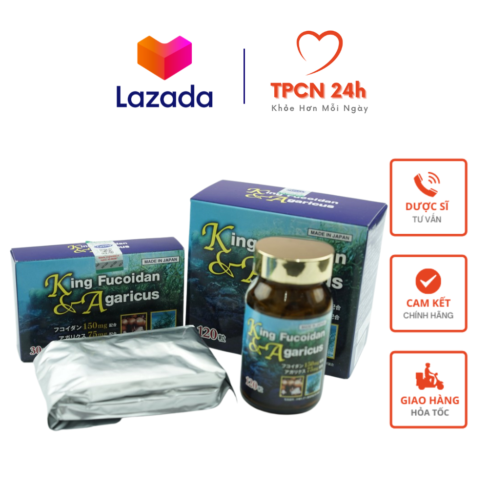 King Fucoidan & Agaricus Hỗ trợ điều trị ung thư u bướu