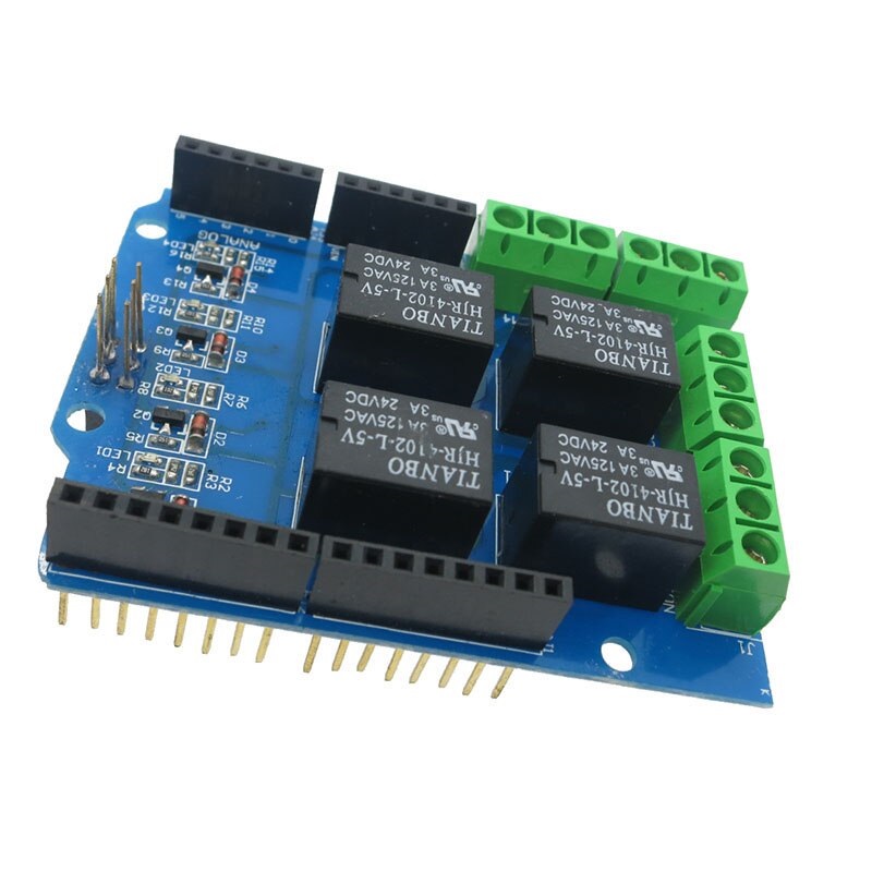 Module relay 4 kênh shield v1.0 mở rộng cho Arduino UNO