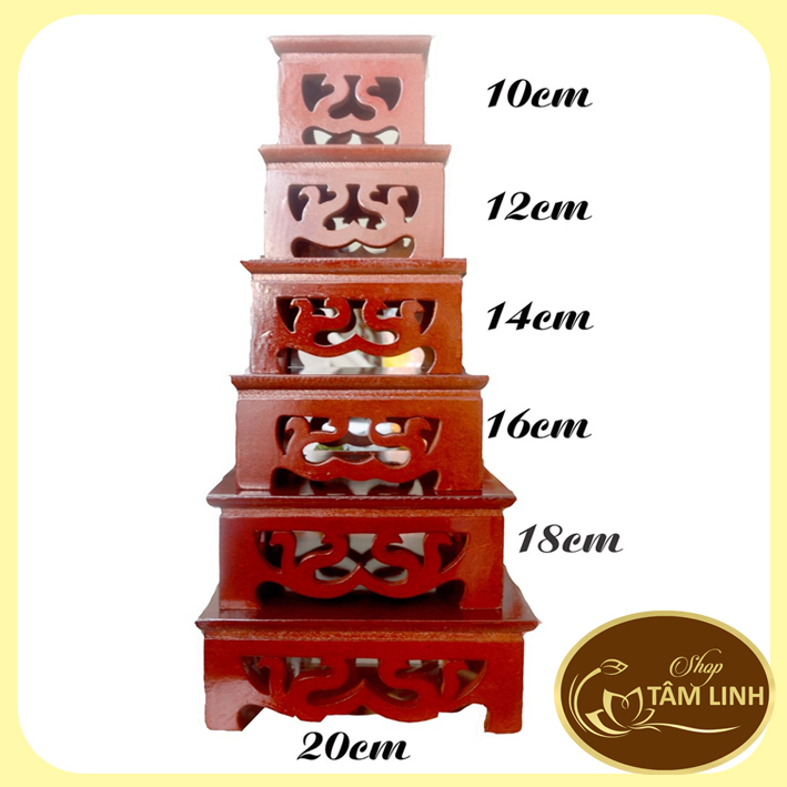 Đôn Gỗ Vuông MDF Đặt Tượng Thờ Nhiều Size