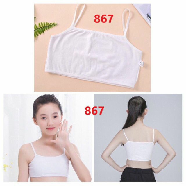 [HCM]ÁO LÓT LÁ NGẮN 2 DÂY HỌC SINH COTTON -My Loan 42