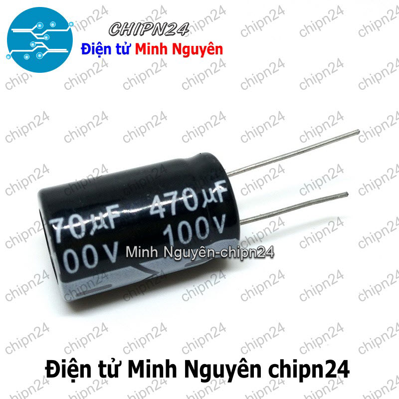 [1 con] (J6) Tụ hóa 470uF 100V Đen (16x25mm) - HH006198