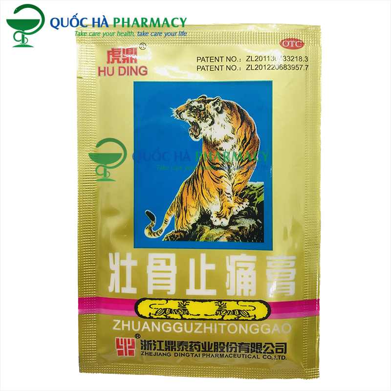 Cao dán cọp chính hãng (5 chữ) gói 4 miếng