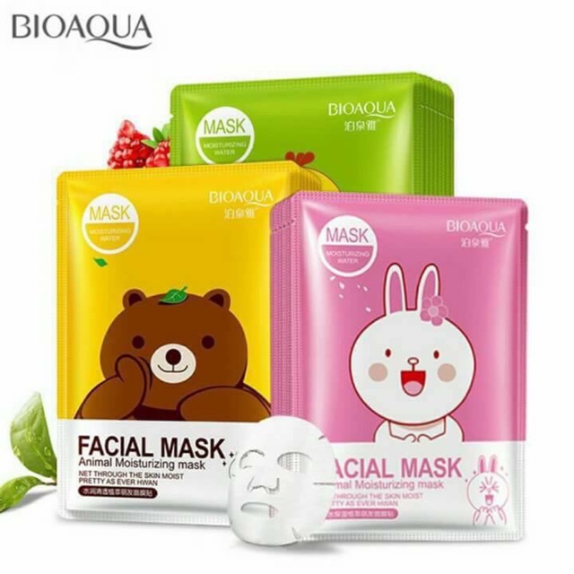 [HCM]Combo 5 Miếng Mặt Nạ Gấu Thỏ Vịt Bioaqua