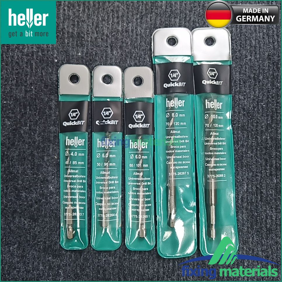 [HCM]Mui khoan đa năng HELLER QuickBit AllMat chuôi luc giac (Size 4-10mm)