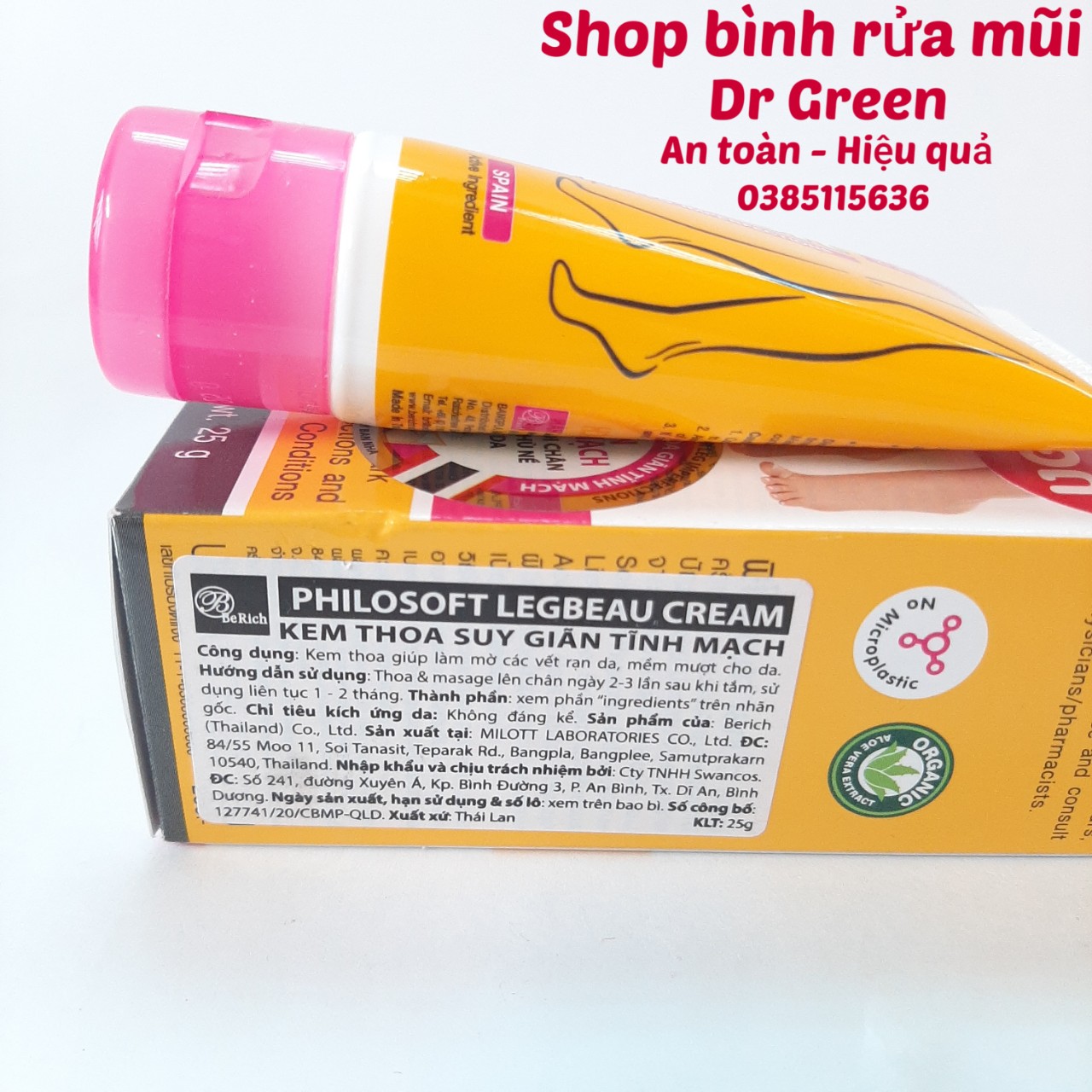 KEM THOA GIÃN TĨNH MẠCH PHILOSOFT 25G - THÁI LAN