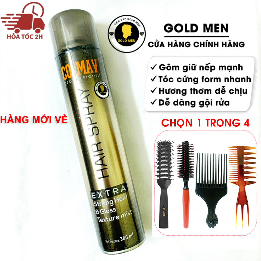 Gôm xịt tóc Colmav (Siêu giữ nếp) + Tặng lược