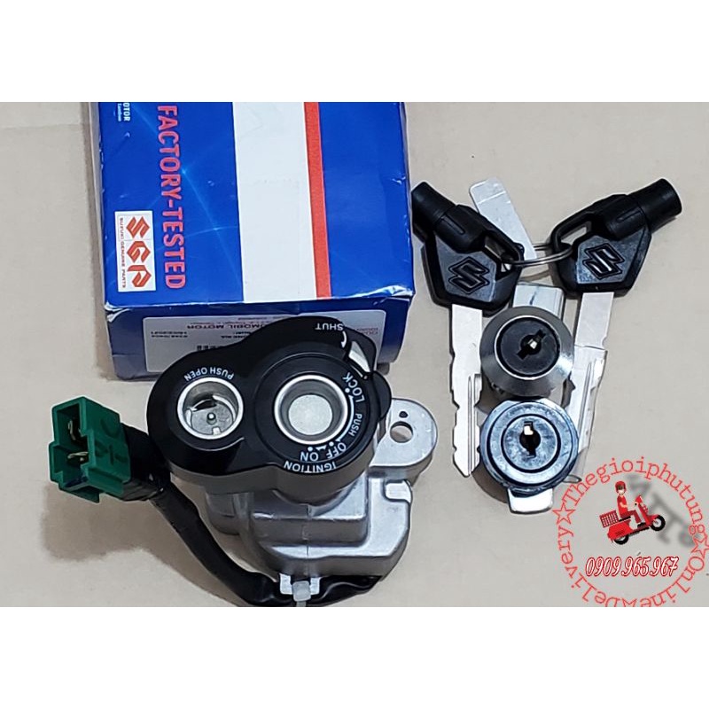 Bộ khóa máy satria fi, raider fi zin indonesia - 37102-12880-000