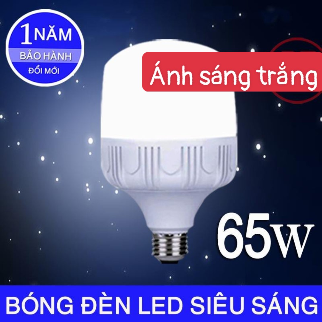 Bóng đèn led trụ 65w to siêu sáng ánh sáng trắng