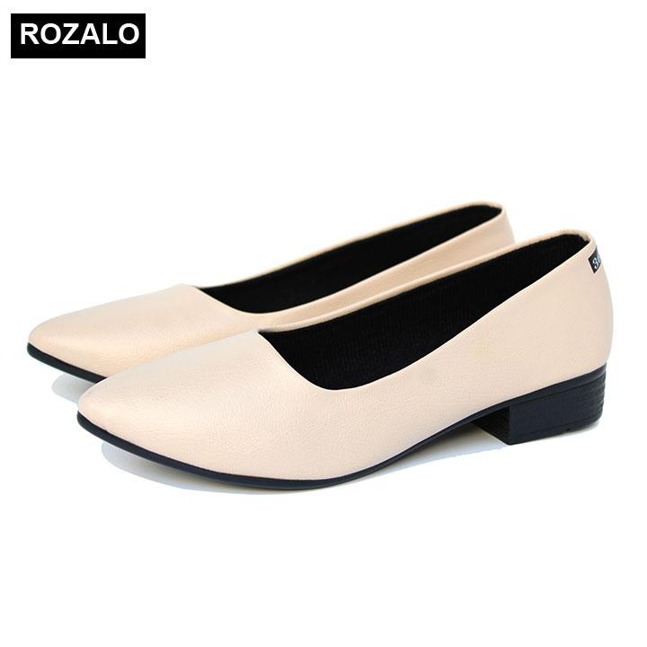Giày búp bê nữ da mờ Rozalo R5603
