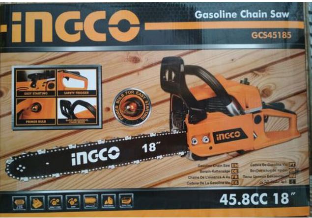 1.8KW - 445mm Máy cưa xích xăng INGCO GCS45185