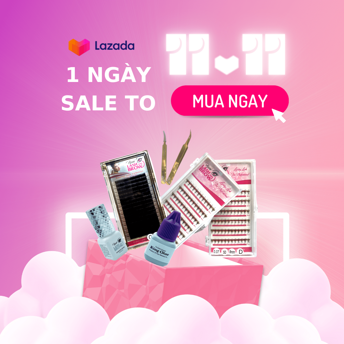 Lông mi đính đá - Mi trang điểm - Hani Beauty