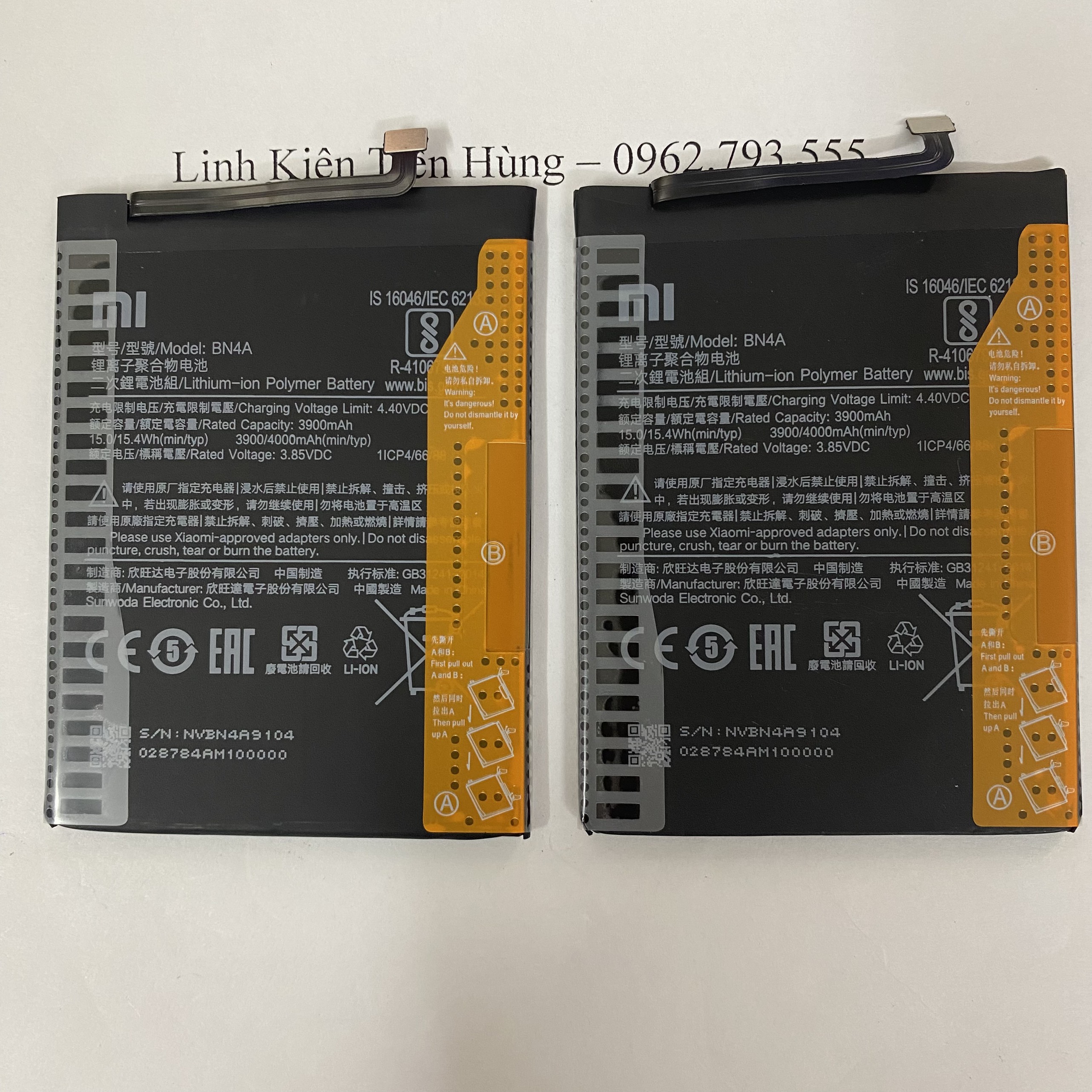 Pin Xiaomi Redmi Note 7/ Note 7 Pro BN4A zin bảo hành đổi mới