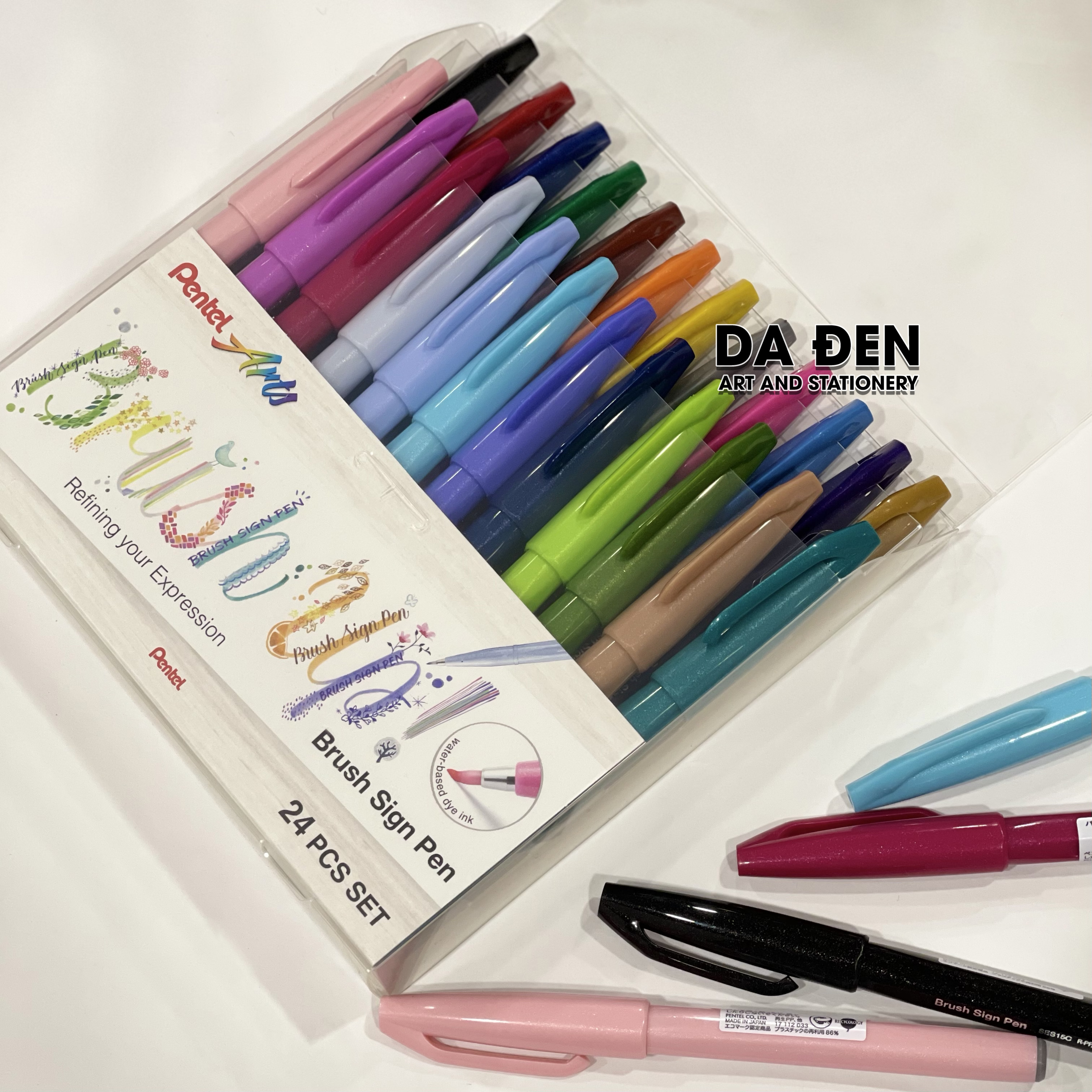 [HCM]Bộ 6/12/24 Bút Pentel Touch Brush Pen