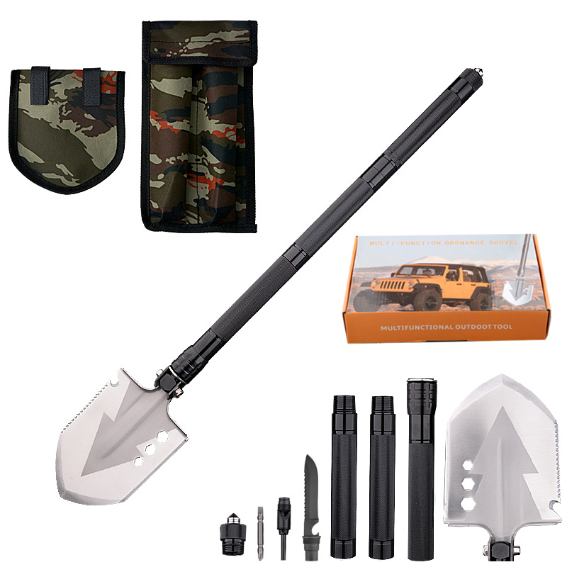 Xẻng công binh đa năng 98cm : xẻng, đánh lửa, cuốc, khui lon, dao, tuavit, cưa...