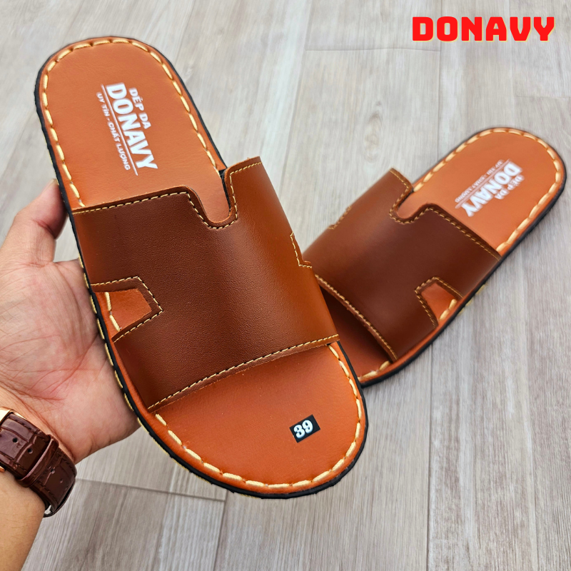 DÉP QUAI NGANG NAM DA HÀNG CAO CẤP DONAVY, KIỂU CHỮ K THỜI TRANG, MAY QUAI QUAI CHẮC CHẮN BAO ĐI NƯỚC D.CKS