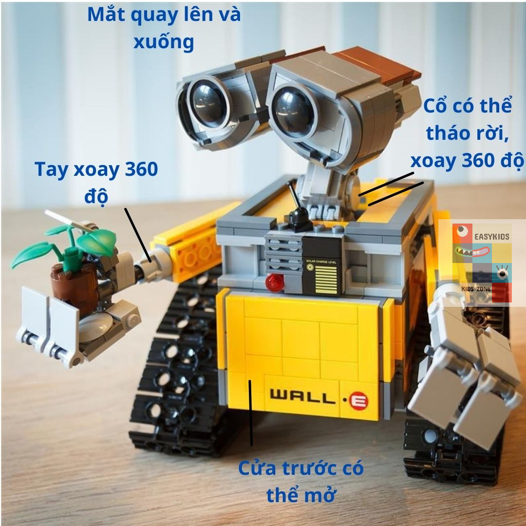 Bộ đồ chơi xếp hình Robot, Lego người máy Wall E