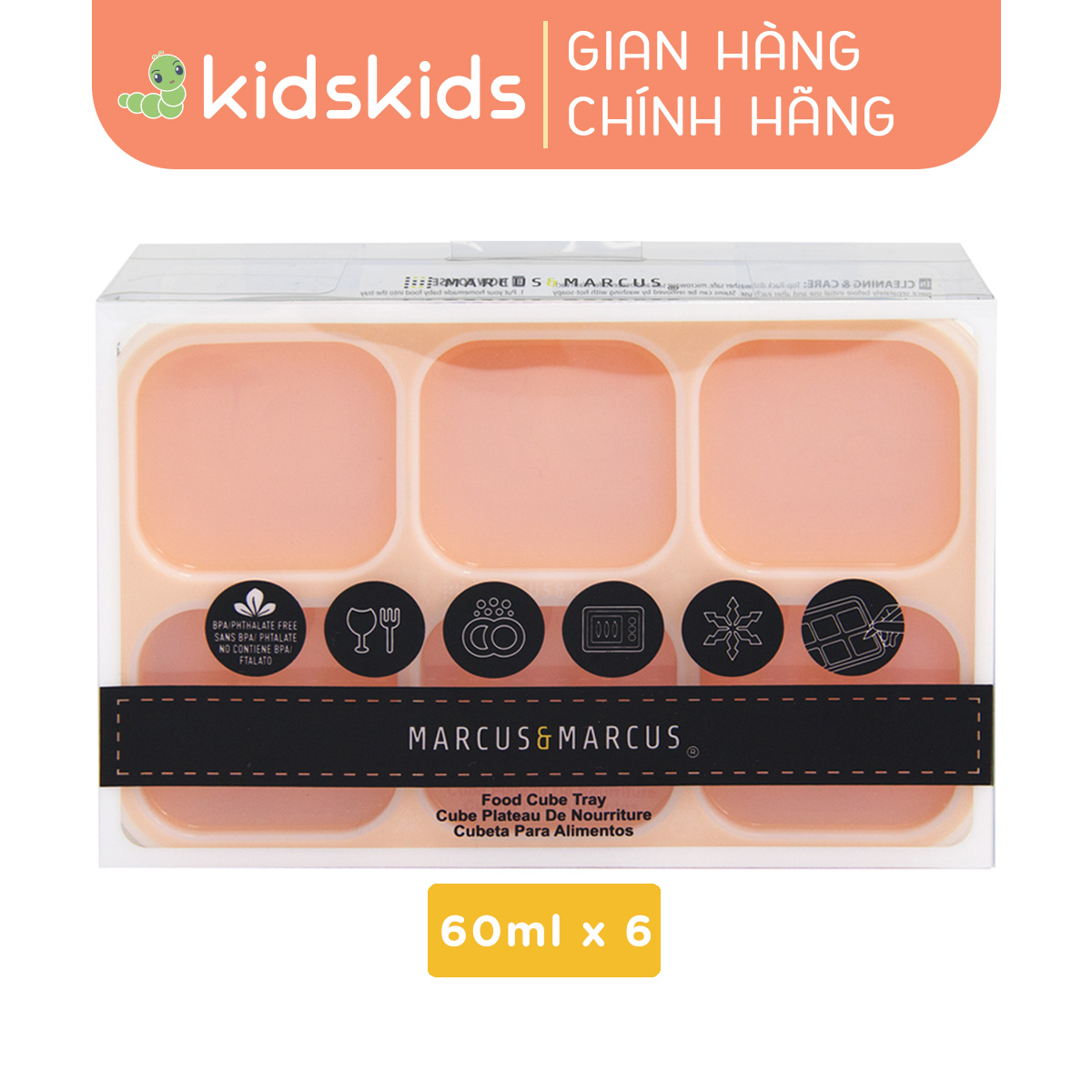 Khay silicon trữ đông đồ ăn dặm cho bé Marcus & Marcus - Lola
