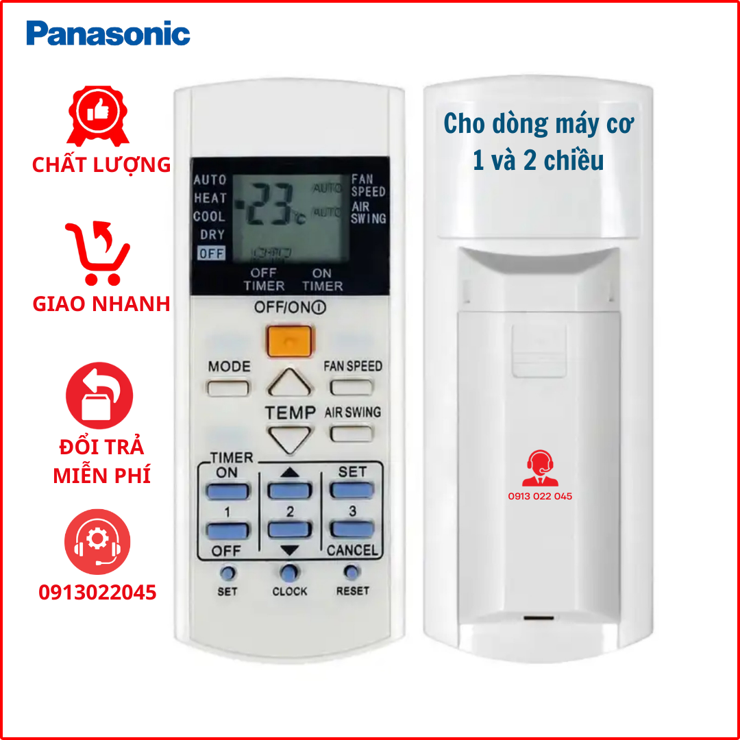 Điều khiển điều hoà Panasonic (Cơ - thường).