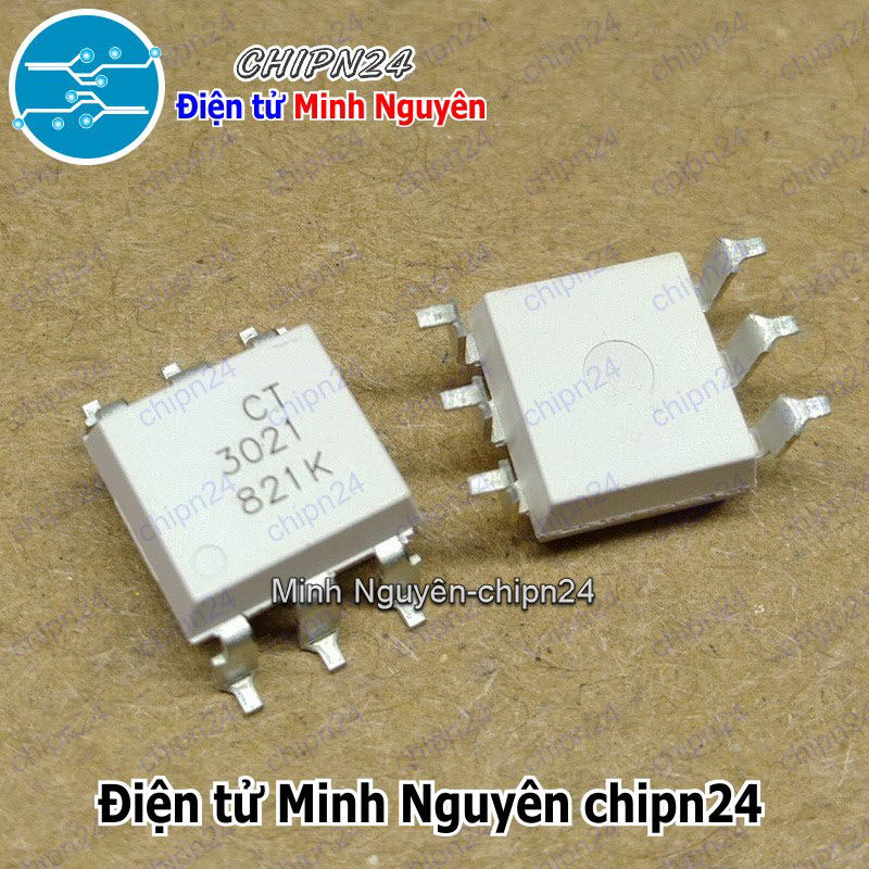 [2 con] (DIP) Opto Dán MOC3021 SOP-6 Trắng (SMD) (CT3021S 3021) - HH006029