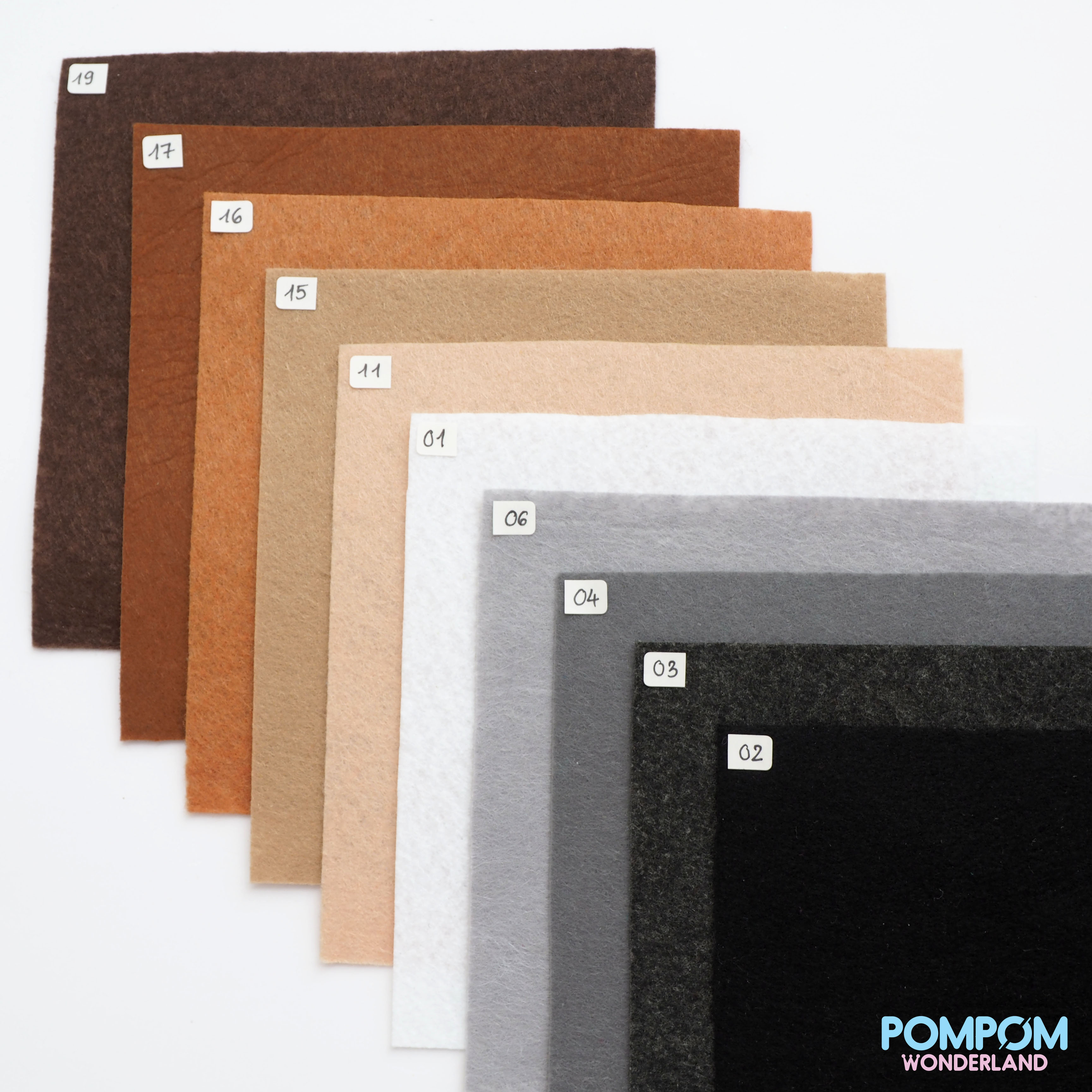 Combo 10 tấm vải nỉ cứng 15x15cm (4 tông màu)