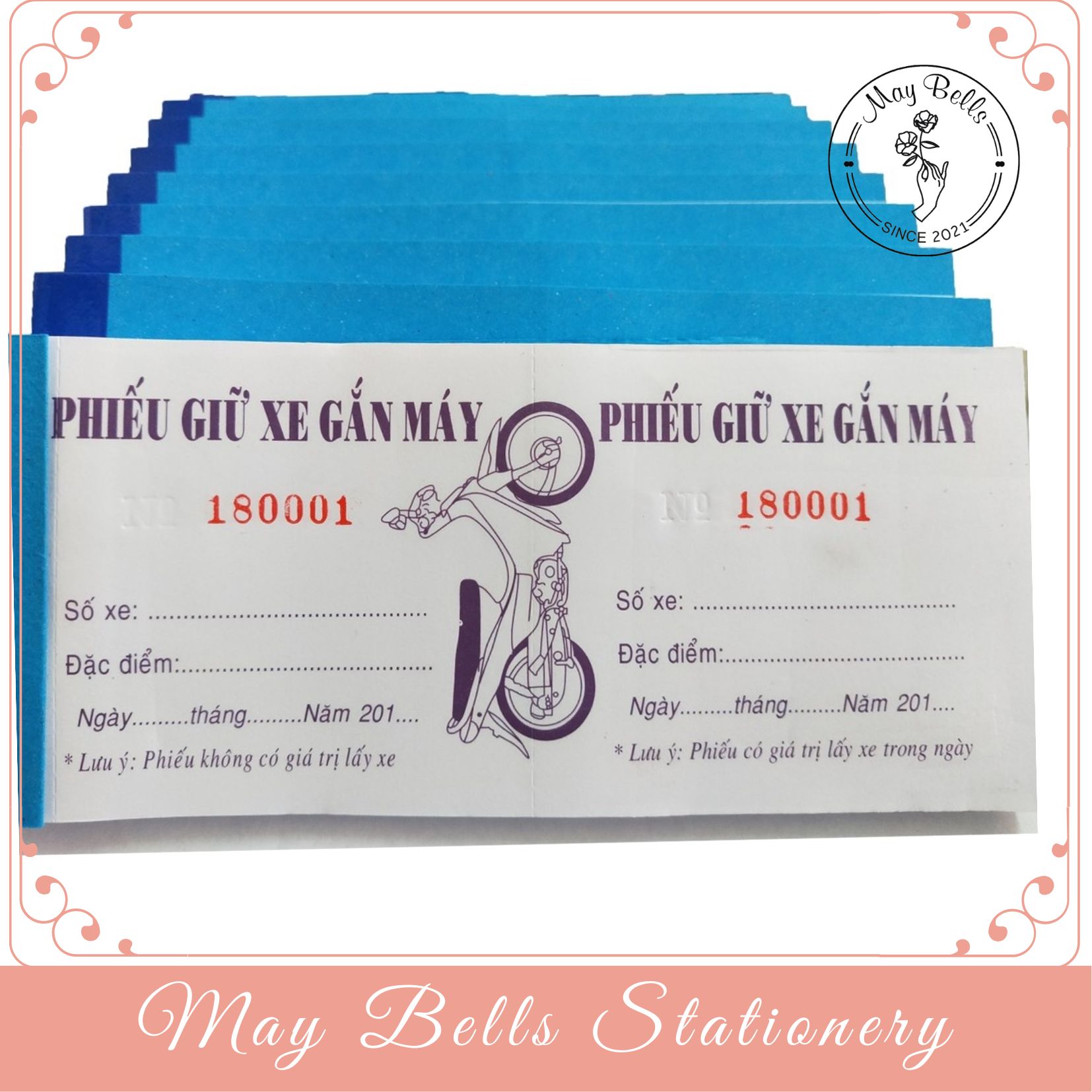 Sổ Cùi Vé Giữ Xe (7x16)cm Có Răng Cưa Xé Dễ Dàng