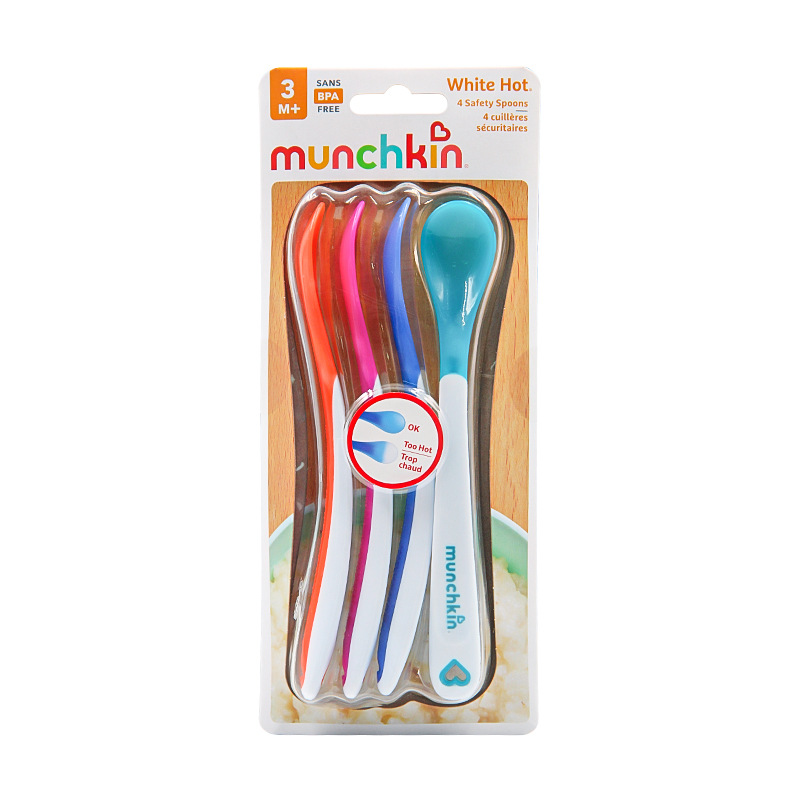 Thìa báo nóng cho bé Munchkin ăn dặm