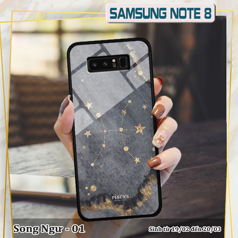 Ốp kính SAMSUNG NOTE 8 in cung hoàng đạo