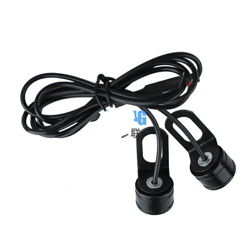 den xe may CẶP ĐÈN CHỚP CHÂN GƯƠNG,BẢN SỐ  ( sáng xanh-đỏ)