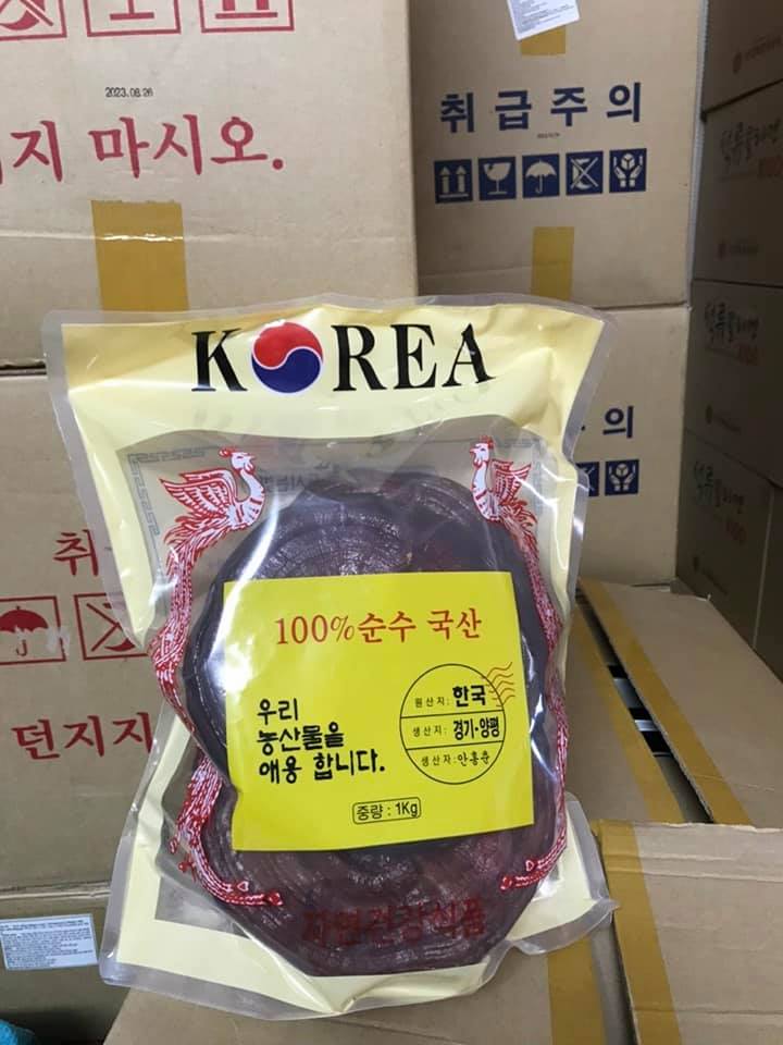 NẤM LINH CHI ĐỎ HÀN QUỐC ( TAI TO - DÀY ) TÚI 1KG (3-4 TAI)