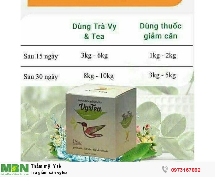 Trà thảo mộc giảm cân Vy & Tea