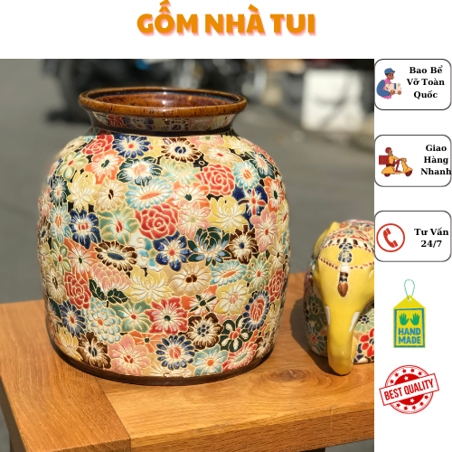 Bình Chóe Bách Hoa Gốm Sứ Nam Bộ HN 28cm