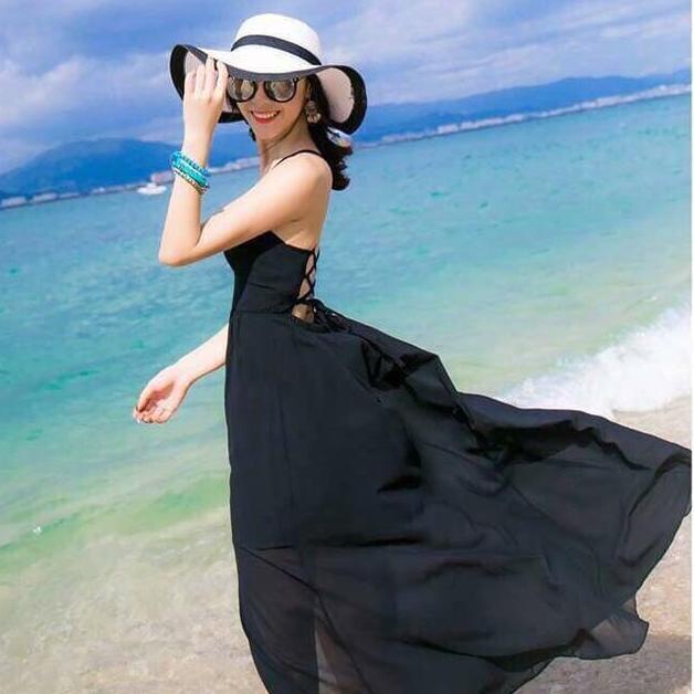 [HCM]Đầm Maxi Biển Có Mút Ngực